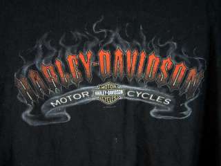 vtg Harley Davidson logo motorcycle biker Tee shirt black canyon USA 