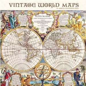  Vintage World Maps 2008 Wall Calendar