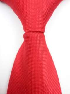 392 solid bright red Jacquard Mens Ties Necktie tie  