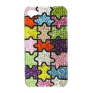   Puzzle Design Pattern Bling Apple IPhone 4 Case Cover 
