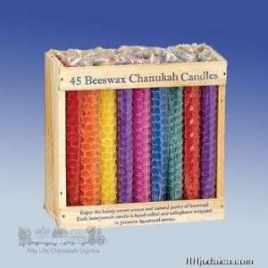   Chanukah Candles   Honeycomb Beeswax, Assorted Colors 