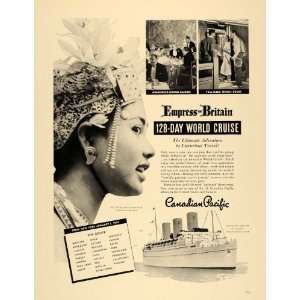   Cruise Line Empress Britain   Original Print Ad