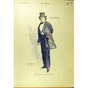  1895 Author Delia Harding Sardou Portrait Sketch Print 