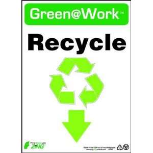 ZING 2039 Environmental Sign,Recycle Down Arrow  