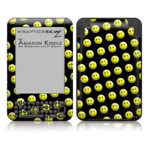 Skin for  Kindle 3 (with 6 inch display)   Smileys on Black by 