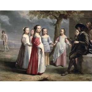  Childrens Dance by Antoine Le Nain. Size 16.00 X 12.38 