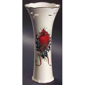  Lenox China Winter Greetings 8 Pierced Bud Vase, Fine 