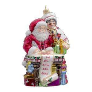  Kurt Adler 5.91 Inch Polonaise Mr. and Mrs. Claus at Work 