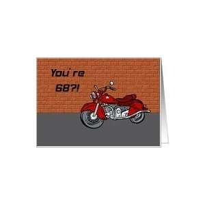    Motorcycle An Antique 68th Birthday Card Card Toys & Games