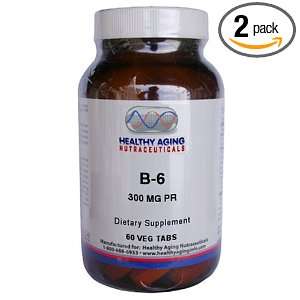   Aging Nutraceuticals B 6 300 Mg Pr 60 Vegetarian Tablets (Pack of 2