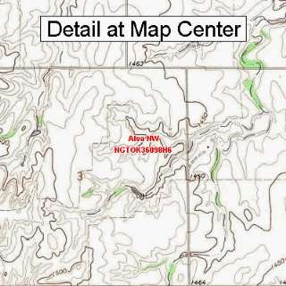 USGS Topographic Quadrangle Map   Alva NW, Oklahoma (Folded/Waterproof 