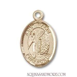 St. Fiacre Small 14kt Gold Medal