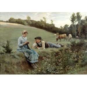  FRAMED oil paintings   Edouard Debat Ponsan   24 x 18 