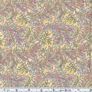  45 Wide Amelias Garden Swaying Leave Buttercup Fabric 