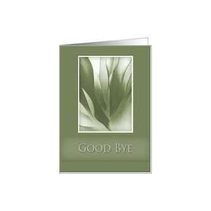  Good Bye, Green Abstract on Green Background Card Health 