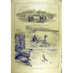  1887 Salomn Season Deeside River Fishermen Fishing