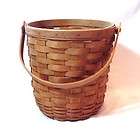 Longaberger Handwoven Tall Swing Handle Basket Signed CLH & Dated 1992 