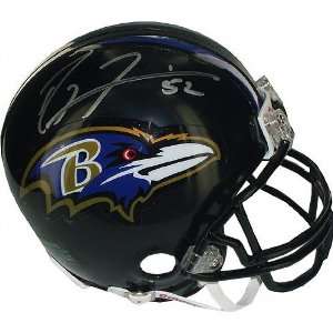  Ray Lewis Baltimore Ravens Autographed Mini Helmet Sports 