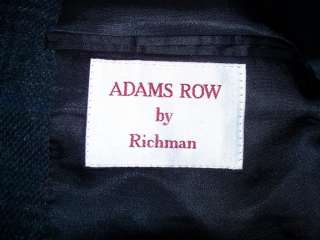 Mens VTG MOD ~Adams Row~ Windowpane Plaid 100% Wool blazer Sport coat 