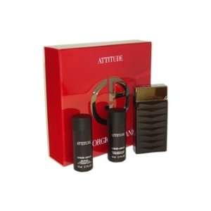 Attitude by Giorgio Armani for Men   3 Pc Gift Set 2.5oz EDT Spray, 1 