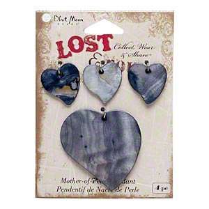  Focal, Blue Moon Beads® Lost & Found, mother of pearl 