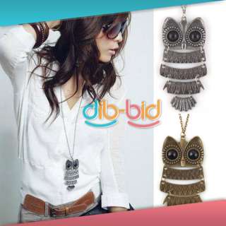 Fashion Charming New Lovely Style Retro Night Owl Pendant Necklace #2 