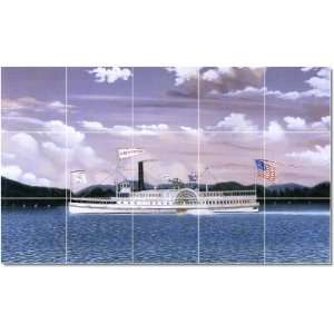 James Bard Ships Tile Mural Commercial Design  18x30 using (15) 6x6 