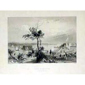  Bartlett 1839 The Narrows  Antique Steel Plate Engraving 