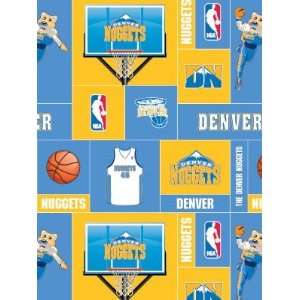  60 Wide NBA Fleece Denver Nuggets Fabric By the Yard 