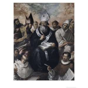 St. Basil Dictating His Doctrine Giclee Poster Print by Francisco 