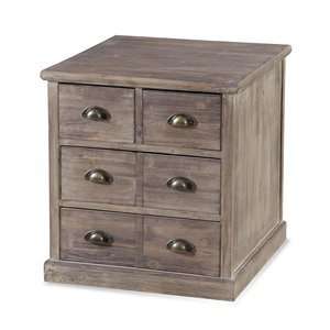  Bassett Mirror T2086 201 Apothecary Rustic Brown End Table 