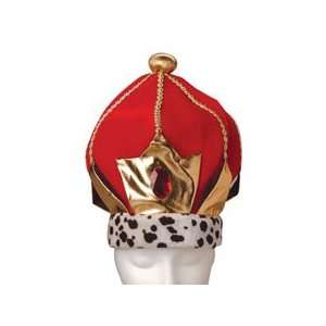  Queen Soft Plush Red Deluxe Royalty Crown w/ Jewel 