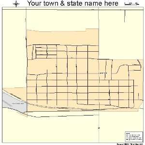  Street & Road Map of Larimore, North Dakota ND   Printed 