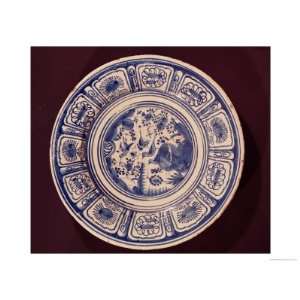  Blue Dish, Deriving from a Late Ming Export, Southwark 