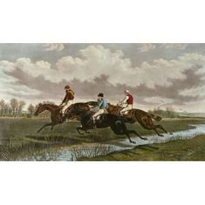 Flying the Brook Etching Herring, Benjamin Hunt, Charles Horse Racing 