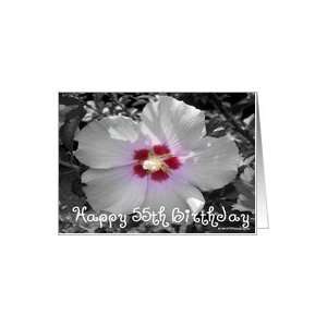  Happy 55th Birthday Rose of sharon Greeting card Card 