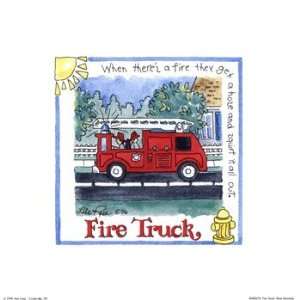 Fire Truck   Poster by Lila Rose Kennedy (8x8)