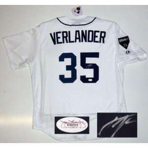  Justin Verlander Signed Detroit Tigers Home Jersey Jsa 