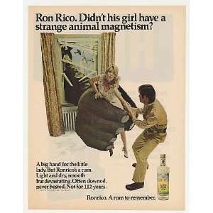  1970 Ron Rico Girl King Kong Hand Ronrico Rum Print Ad 