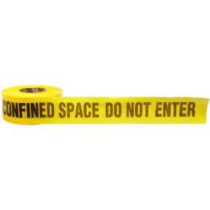   On Yellow Color Barricade Tape, Legend Confined Space Do Not Enter