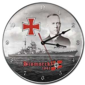 Bismarck Axis Military Clock   Garage Art Signs