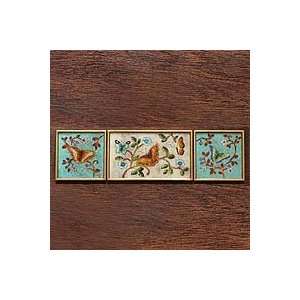   art, Butterfly Fantasies in Turquoise (triptych)