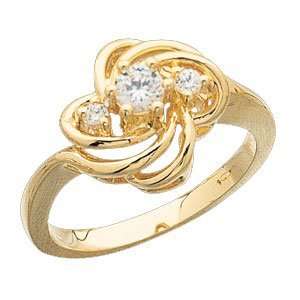  14k Gold Diamond Promise Ring/14kt yellow gold Jewelry
