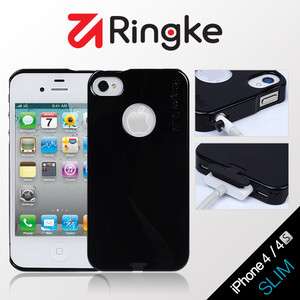 Rearth Apple iPhone 4 / 4S Ringke SLIM Case [Noble Black]  
