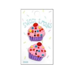  Blumenthal Button Sweet Treats Cupcake Pink 2pc (3 Pack 