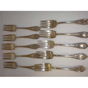  Collectible 1847 Roger Bros. Sterling Silver Salad Forks 