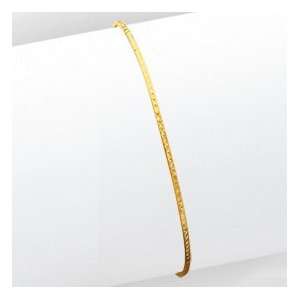  14k Yellow Gold 1.5mm Diamond Cut Bangle Bracelet Jewelry
