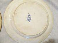 Blue Willow Plates/Buffalo Pottery/Antique/Ridgeway  
