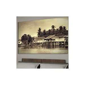  Thai fish house digital picture on artist canvas