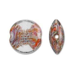   Orange and Lavender Dichroic Mesh Coin Bead Arts, Crafts & Sewing